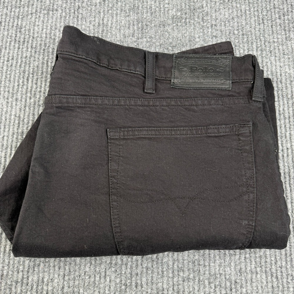 Polo Ralph Lauren The Varick Slim Straight Leg Jeans Mens 42x30 Black Denim EUC